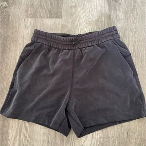 Navy/dark gray high waisted Lululemon yoga shorts